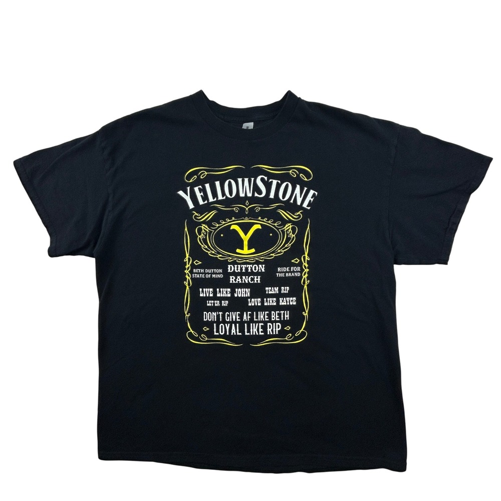 Yellowstone Graphic Tee Men XL Black Gildan Dutton Ranch Live Like John Beth Rip